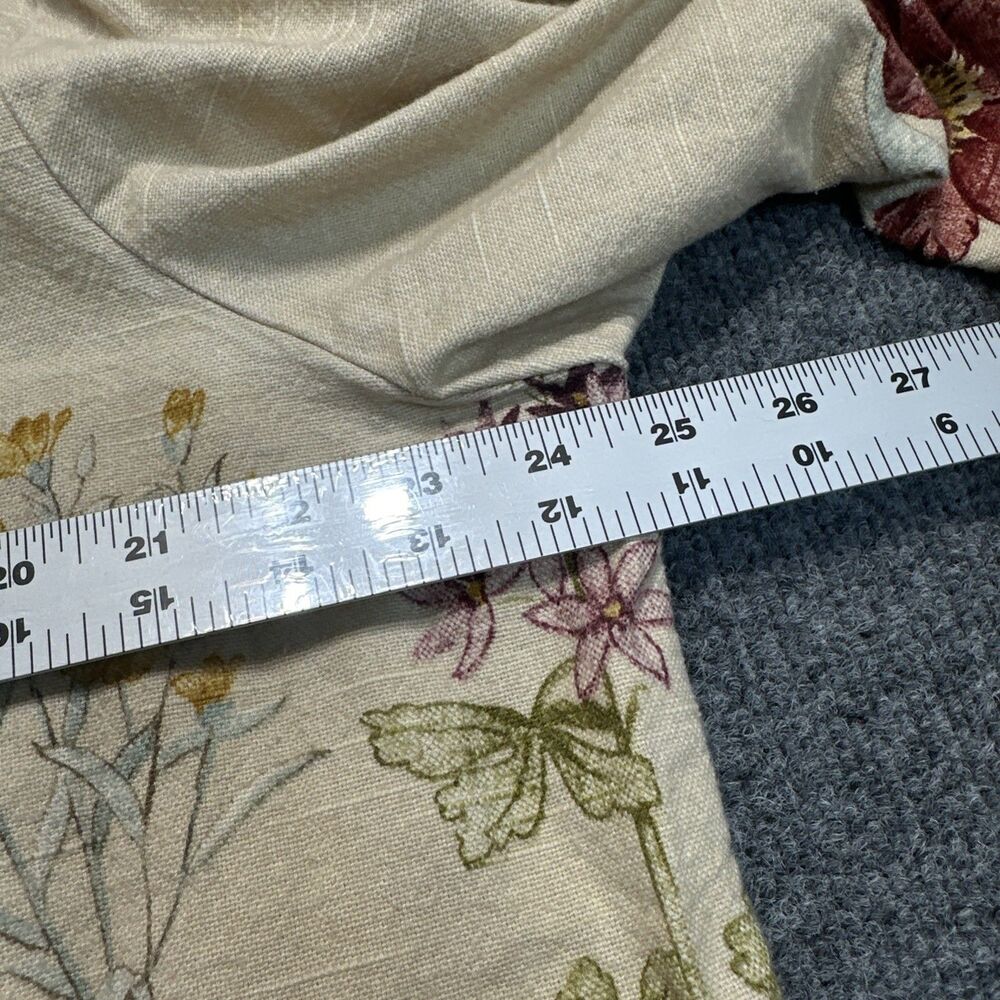 Vintage Orvis Womens XL Floral Botanical Jacket Beige Cottagecore - Picture 6 of 11